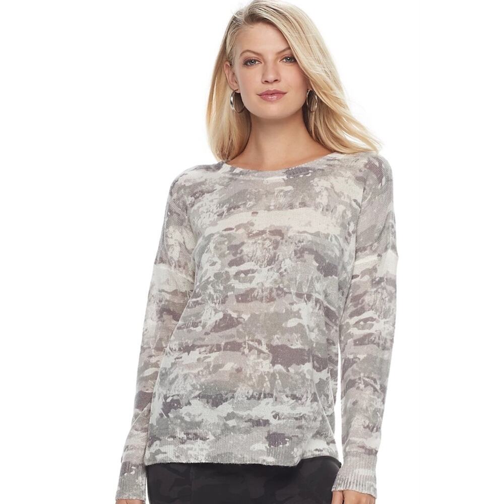 Rock & Republic Camo Crewneck Sweater